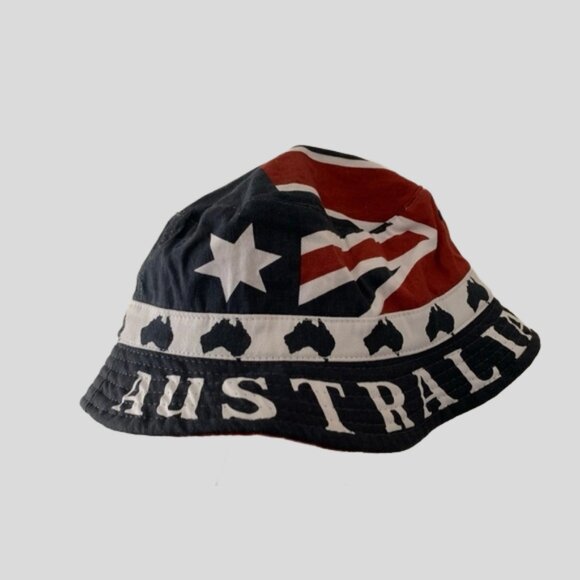 Australia "Down Under" Flag Bucket Hat - Red, White, and Blue - Picture 1 of 2